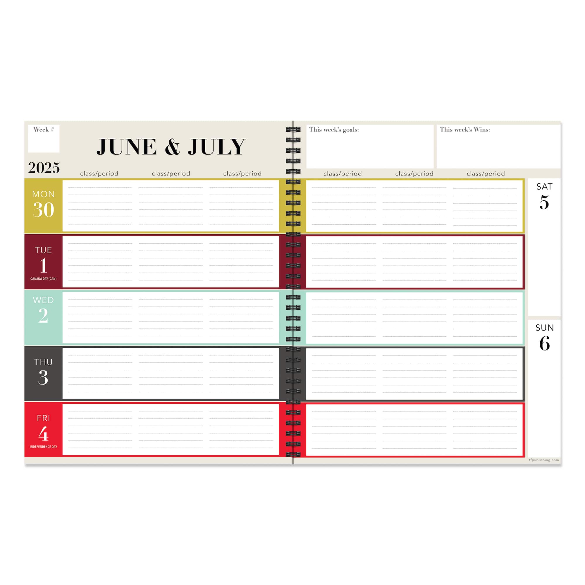 TF Publishing 2025-2026 Heirloom Apples Teacher & Home School Lesson Planning Book